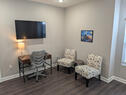 Workspace and sitting area in master bedroom