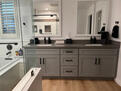 Primary bath double sink vanity