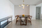 Dining for six with mid-century furnishings