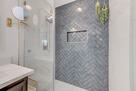 tiled shower
