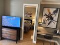Granite desk area in Living room