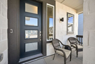 Entryway with front porch seating