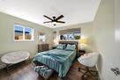 Comfortable main bedroom cozy queen bed