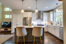 Modern kitchen with stainless steel appliance