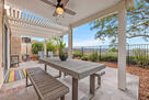 Backyard with dining table