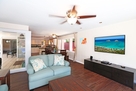 Living room with open kitchen