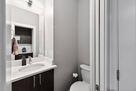 half size bathroom in living room