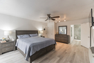 Master bedroom view to large walk in shower
