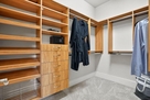 Walk-in closet with custom shelving