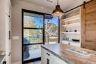 Kitchen looking out to balcony