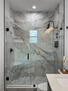Walk in shower with shower seat