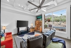 Leather theater seating & sleeper sofa with 6