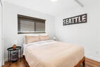 Bright comfortable bedroom for restful sleep