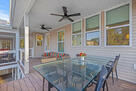 Elevated deck with table