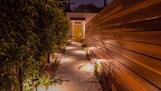 Night time walkway is relaxing, well lit and 