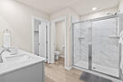 Primary bath with glass shower