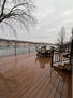 Rainy day view of the deck