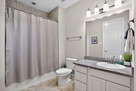 Stylish bathroom with modern vanity
