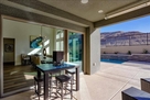 Outdoor bar height patio table with stools op