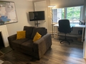 work desk and Smart TV