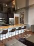 Oversized kitchen island seats four