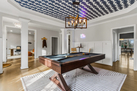 Pool table and entertainment room