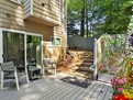 Stone walkway to the private entrance in the 