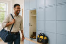 Storage lockers for more space.