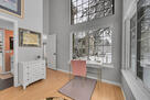 Large windows/park views in office