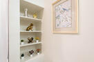 Clean bathroom storage shelves