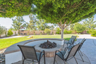 Built In Gas Firepit with plenty of Shaded Se