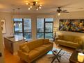 Floor to ceiling windows with courtyard view