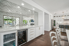 Buffet with Wine Fridge, Microwave and Outlet