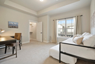 Large secondary bedroom functions as an offic