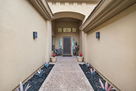 Shaded courtyard entry