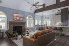 Kitchen opens to family room