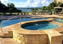 Pool with views to the lake