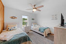 2 twin beds w/ closet