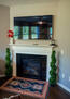 Living Room's Samsung Smart TV & Fireplace