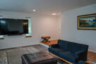 Spacious living room with Smart TV