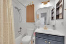 Primary bathroom with bath tub