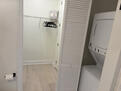 Stackable washer dryer in Bathroom