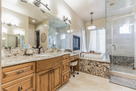 master bathroom with 2 personal sinks