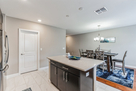 Extra counter space on the kitchen island.