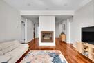 Fireplace in the living room with smart tv