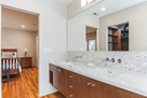 Pocket door closes off ensuite bath when need