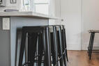 Gather around oversized kitchen island