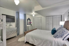 Queen bed with window