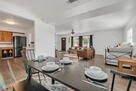 Dining area with comfortable seating for 6