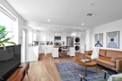 Small accents positions a chic & fresh space.